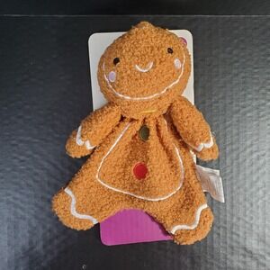 Parent's Choice Gingerbread Man Shaped Lovey Flat Baby Security Blanket 2025 NEW